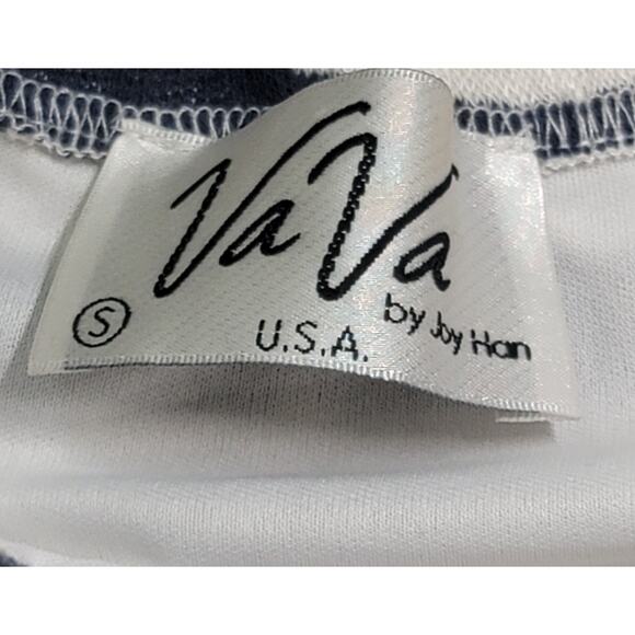 VaVa Joy Han Blue White Stripe Lined Shift Dress Small New With Tags Lightweight - Picture 3 of 7
